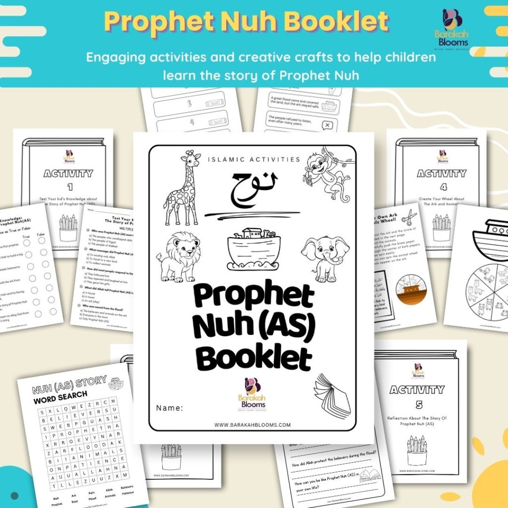 Elearning Nuh Prophet Nuh Educator Pack for Muslim Kid (PPT + PDF) - Barakah Blooms