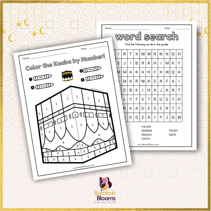 Hajj -Eid Aldha Activity Book for Mmuslim kids