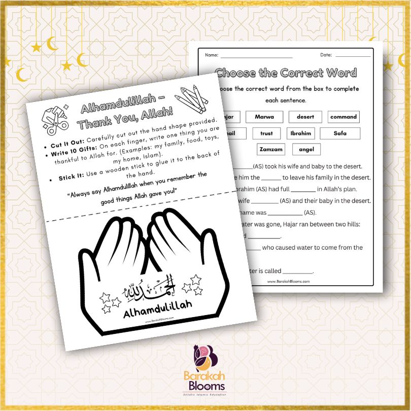 Hajj -Eid Aldha Activity Book for Mmuslim kids