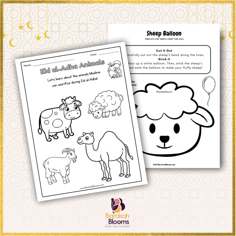 Hajj -Eid Aldha Activity Book for Mmuslim kids